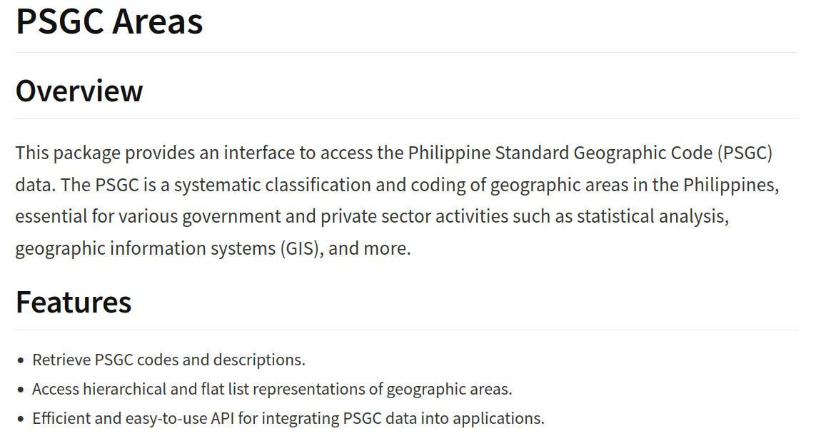 PSGC Areas preview image