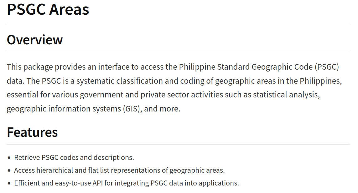 PSGC Areas preview image