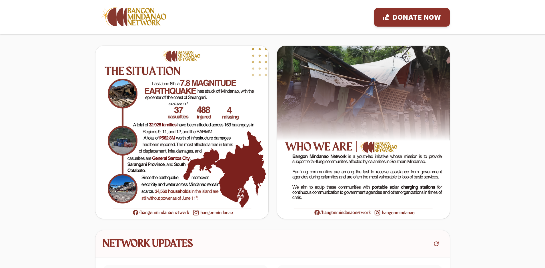 Bangon Mindanao Network Dashboard preview image